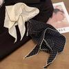 Lace Trim Polka Dot Headband Polyester Triangular Headscarf Fashion Triangular Hair Band  Summer