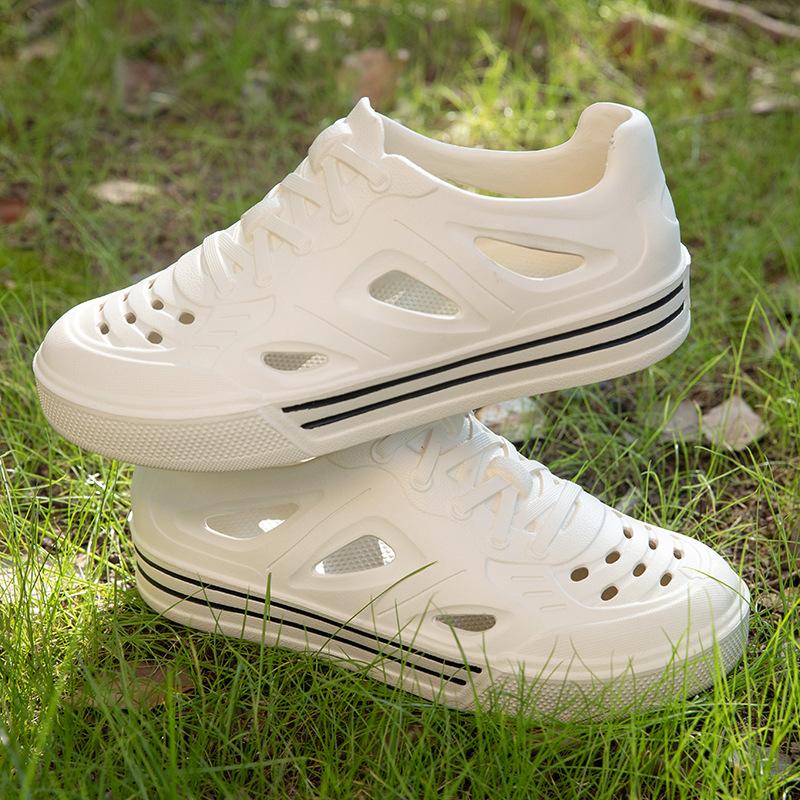 

Мужская обувь Hole Shoes Летняя верхняя одежда Hollow Beach Shoes Дышащая спортивная обувь 40-41 белый