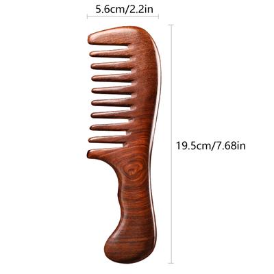 Doğal Sandal Ağacı Saç Tarakları Anti-Statik Ahşap Tarak Masaj Aleti Uzun Geniş Diş Karıştırma Sandal Ağacı Tarak Saç Bakımı Ev Hediyesi