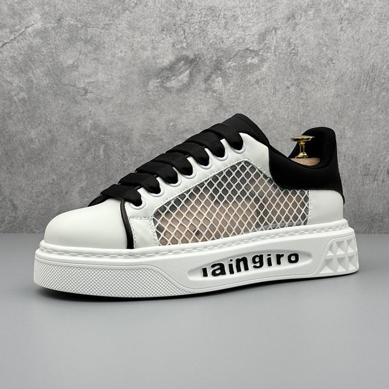 

New Men s Woman White Mesh Breathable Summer Lightweight Hiking Comfortable Simple and Versatile Black Casual Shoes 44 чёрный