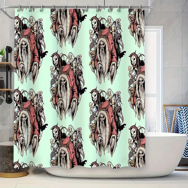 

Spooky Plague Doctor Shower Curtain Gothic Horror Decor Halloween Bathroom Vintage Medical Dark Academia Tapestry Wall Hanging W60H190(CM)-1 Pcs