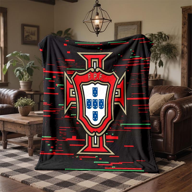 Portugal national football team Print Flannel Blanket Soft Warm Sofa Bed Throw Blanket For Home Office Bedroom