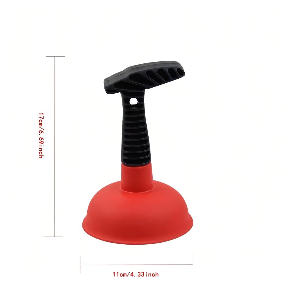 Heavy-Duty Manual Plunger with Thickened Suction Cup - 3-Second Quick Drainage, Non-Electric Hand-Powered Unclog Tool for Kitchen Sinks, Toilets