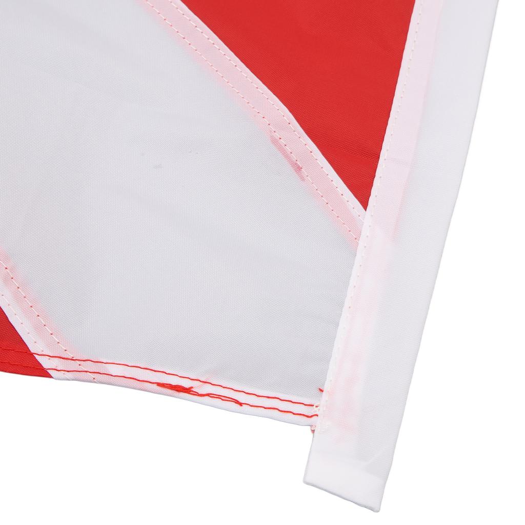 Dive Flag for International Scuba Diving Freediving Diver Down Boat Use with Float Red White Binding Rope Type