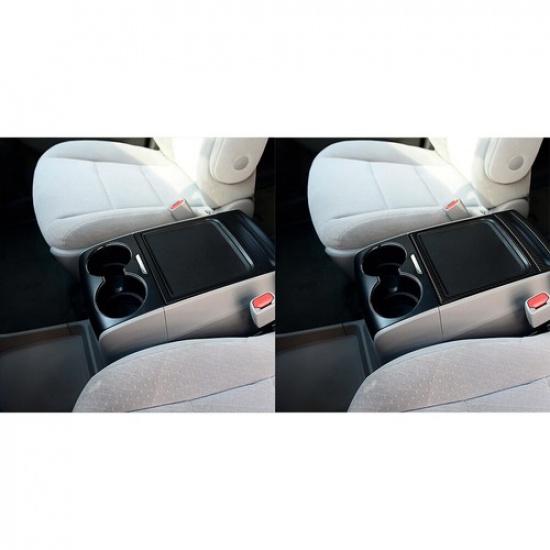 3Pcs Carbon Fiber Interior Center Console Cover Trim For Toyota Sienna 2015-