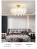 Postmodern Minimalist Feather Glass Chandelier for Living Room, Master Bedroom, or Dining Area