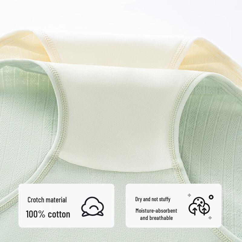 GUJIN Women's High-Waist Antibacterial Cotton Briefs