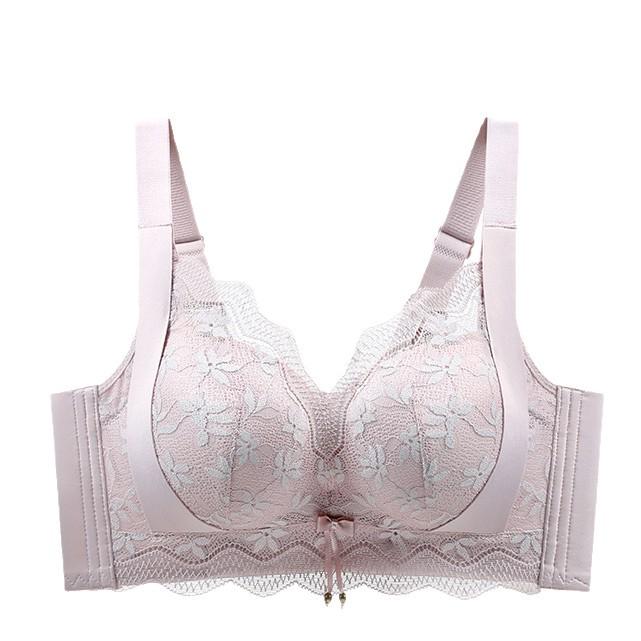 Luxuriöser Damen-Bügelloser Spitzen-BH mit Seitenstütze und Anti-Hänge-Funktion