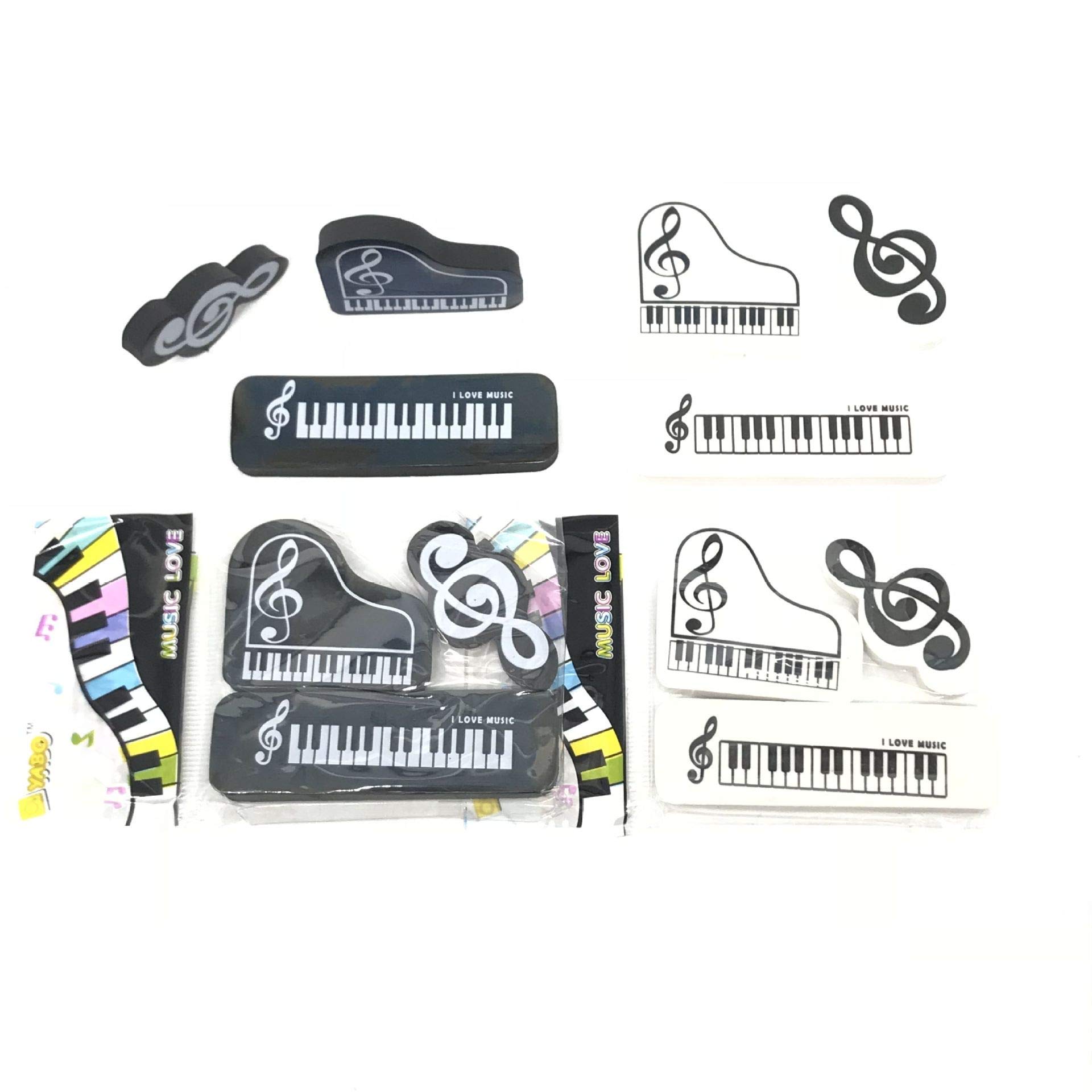 

Ластики Фортепиано и Музыкальные Ля-бемольМузыкальные - Ноты24 штуки белый