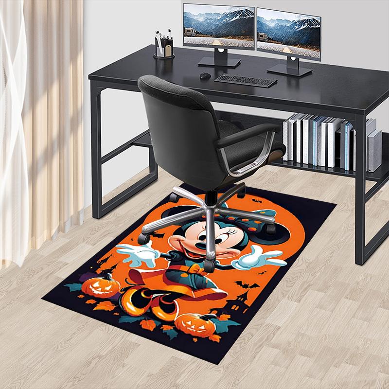 1pc Halloween Minnie Mouse Carpet Anti Slip Polyester Floor Mat for office.Bedroom
