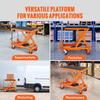 Hydraulic Lift Table Cart, 330lbs Capacity 28.5" Lifting Height, Manual Single Scissor Lift Table with 4 Wheels and Non-slip Pad, Hydraulic Scissor