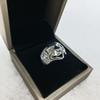 Adjustable Open Ring Men Women Dog Head Zodiac Sign Retro Plated Statement Jewelry