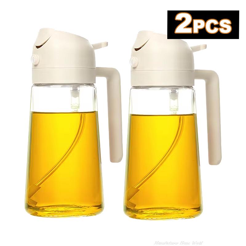 16oz Oil Sprayer for Cooking 2 In 1 Spray  Pour Olive Oil Dispenser 500ml Plastic Spray Oil Bottle - Kitchen Barbecue Gadgets