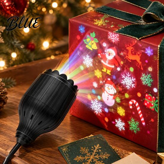 LED Projector Light USB Christmas Snowflake Light Flexible Gooseneck Projection Lamp Ambient Night Lamp for Bedroom Ceiling Decoration