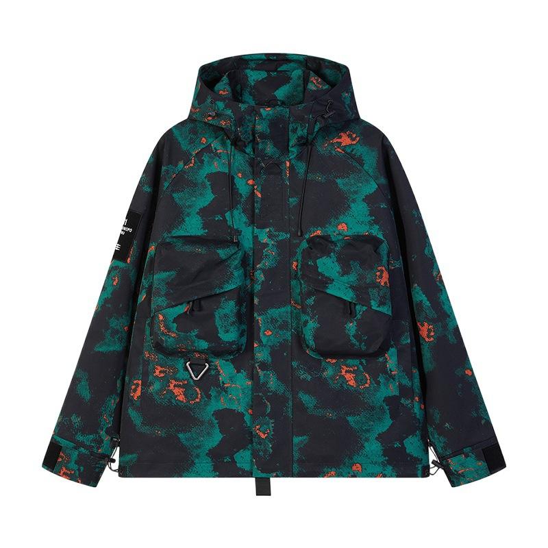 Outdoor Tooling Wind Jacket, Men's and Women's Hooded Japanese Versatile Wear-resistant Jacket Trench Coat