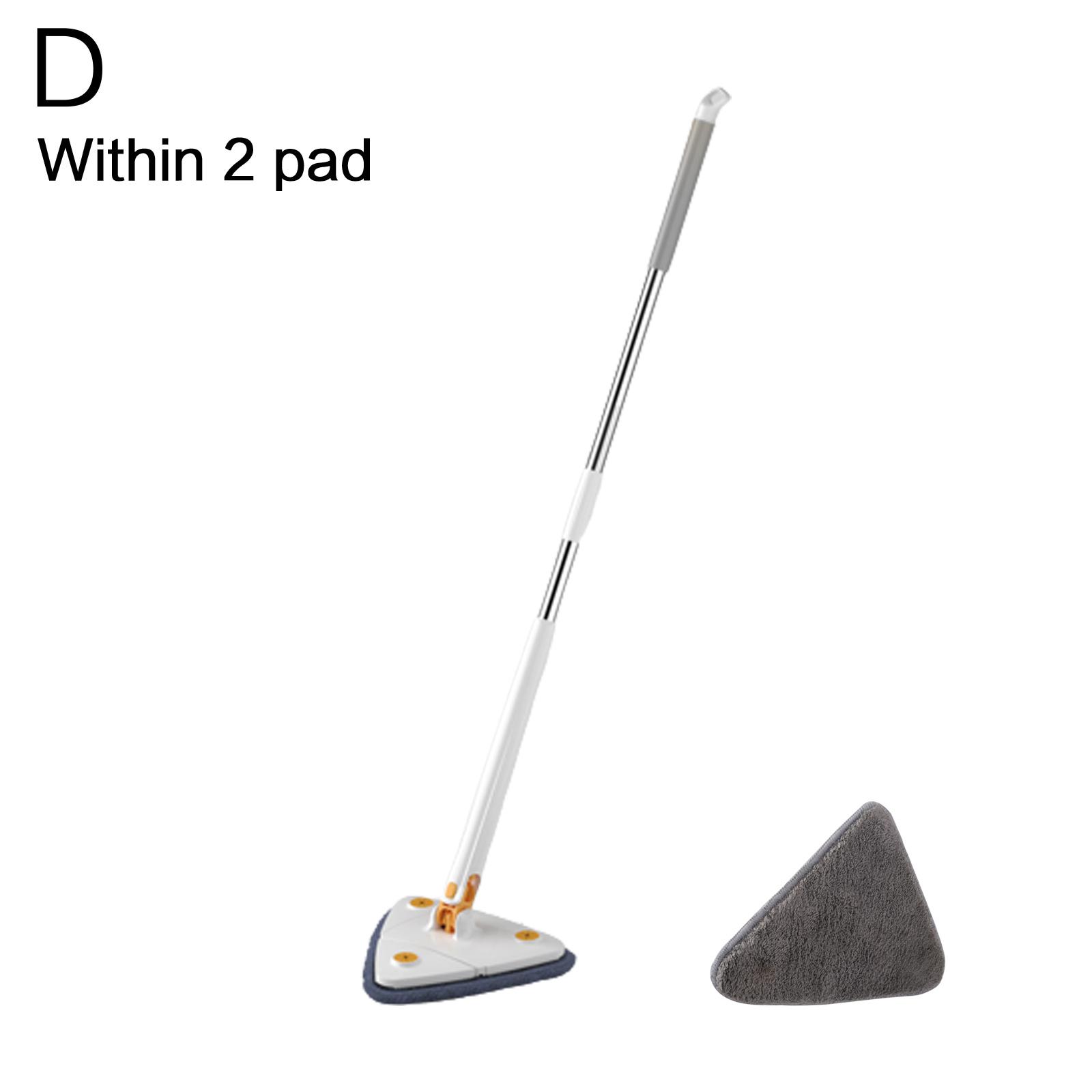

Регулируемая треугольная швабра, вращающийся на 360° телескопический стержень, инструменты для чистки I8M1 white-+ two cloths