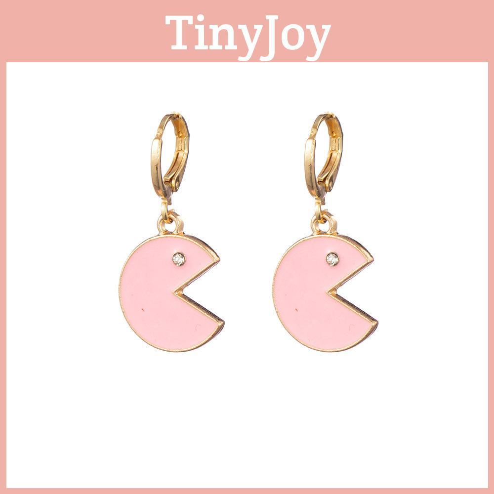 Smiley Alloy Womens Face Earrings Plated Cartoon Design Stylish Jewelry
