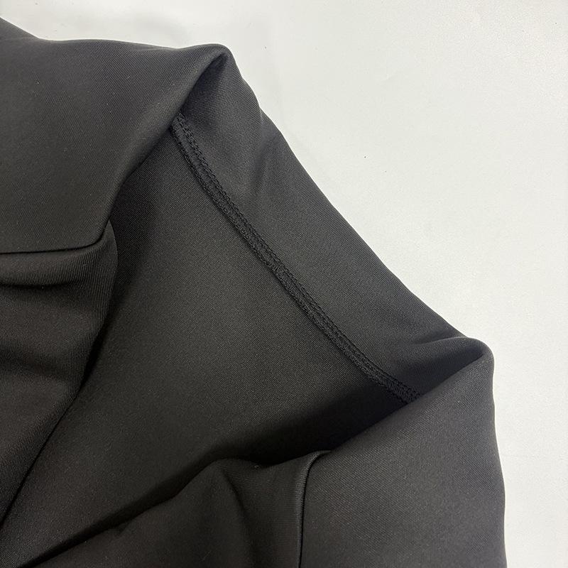 Rochie Costum Damă Toamnă/Iarnă cu Decolteu Adânc în V și Talie Evidențiată