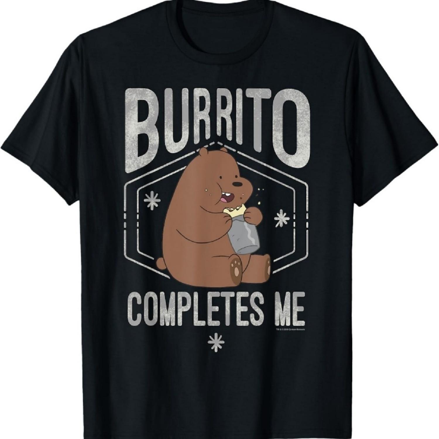 CN Футболка We Bare Bears Гризли Буррито Завершает Меня XXXXXL чёрный