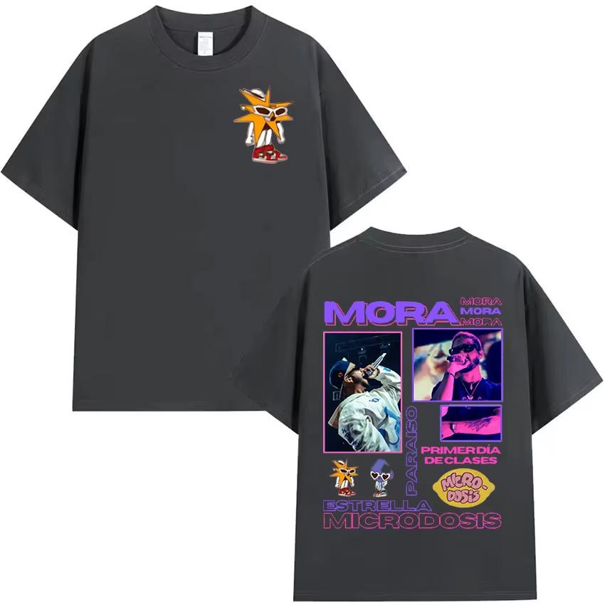 Rapper MORA MICRODOSIS Album 2026 Graphic T Shirt Mens Women Harajuku Fashion Vintage Tshirts Summer Cotton Tshirt
