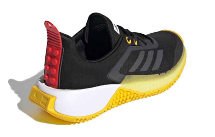 LEGO x Adidas Sport J Antiscivolo Ammortizzazione Resistente all'Abrasione Traspirante Basse Scarpe da Corsa per Bambini Nero Giallo FX2863