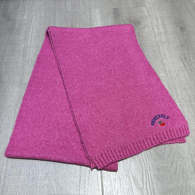 

Шикарный ветер маленький свежий осень и зима теплый шарф женский новый высококлассный шарф однотонный шарф шерстяной вязаный шарф 23*150cm розы красного