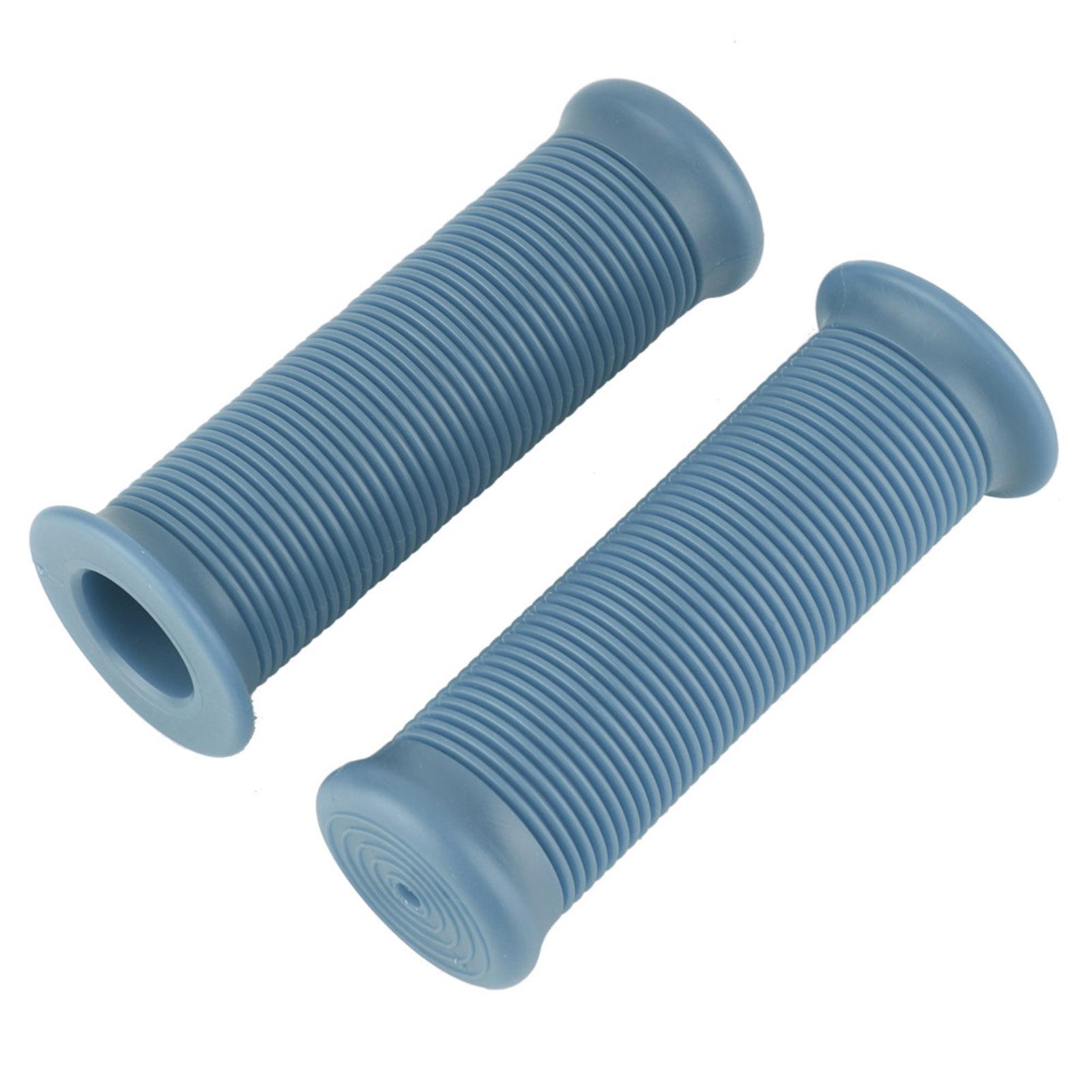 

Pair of 1inch 25mm 1.1inch 28mm Universal Motorcycle Vintage TPU Handle Handlebar Grip Gray blue