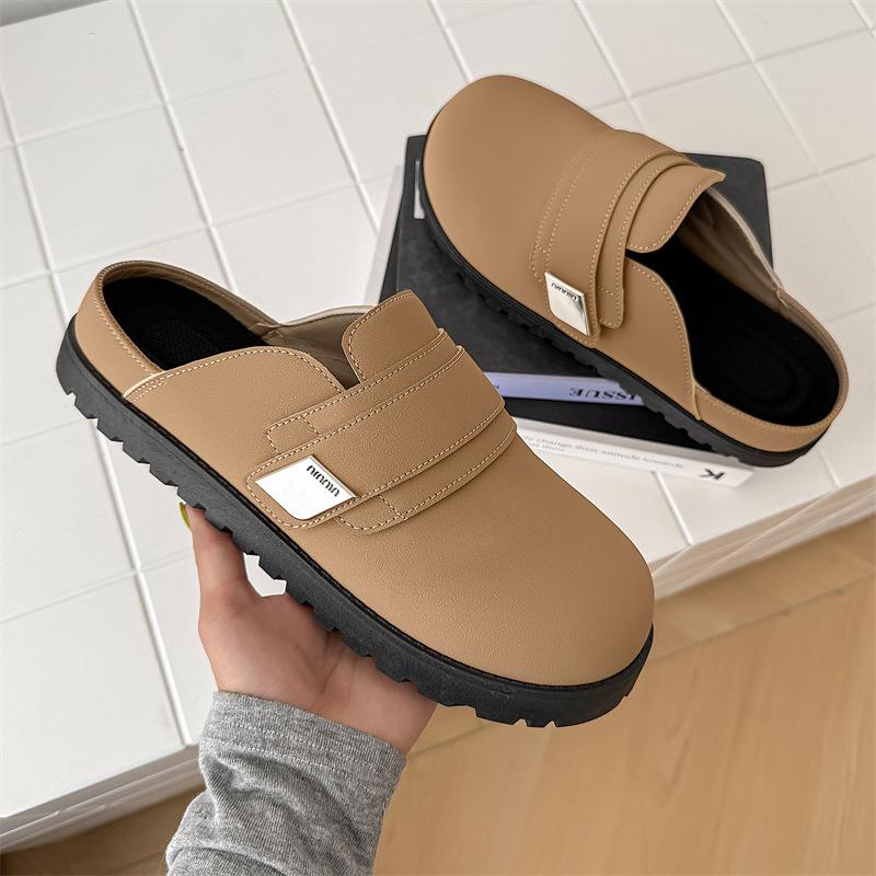 Men's Fashion Bag Head Slippers Trend High Quality Thick-soled Half-drag Sandal Casual Men Shoes Beach Slipper Zapatos De Hombre