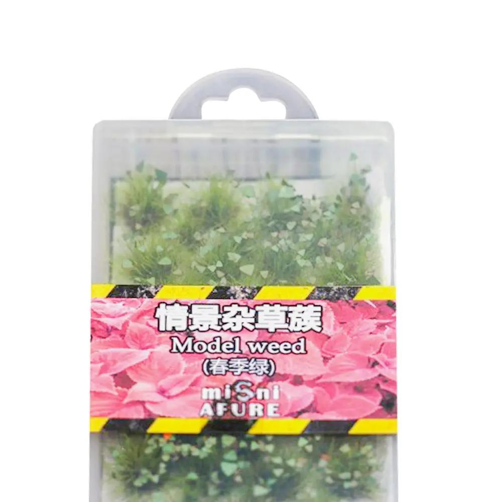 1 Box Simulation Modell Szene Simulierte Büsche Maßstab Puppe Gras Modell Büschel Haus Nadel Modell DIY Gras Bau Gras Miniatur