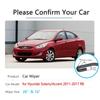 Car Wiper Blade for Hyundai Solaris Accent 2011~2017 RB Windshield Wipers Car Accessories J Hook Type 2012 2013 2014 2015 2016