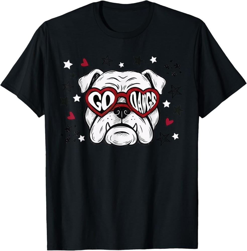 Retro Bulldog Name Personalized Go Dawg for Men Women T-Shirt M