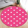 White Dot Black Round Carpet Modern Geometric Minimalist Rug Home Living Room Bedroom Decorative Flannel Mats Floor Rugs