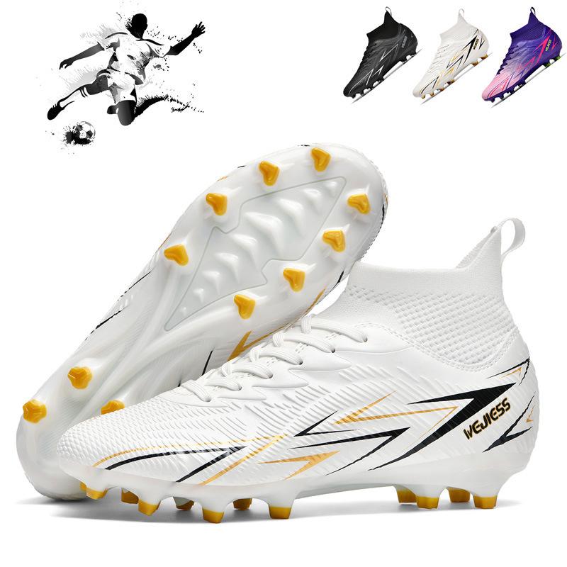 Youth Student Football Shoes Men's High Top Competition AG Long Nails TF Shredded Nails Training Sports Football Shoes
