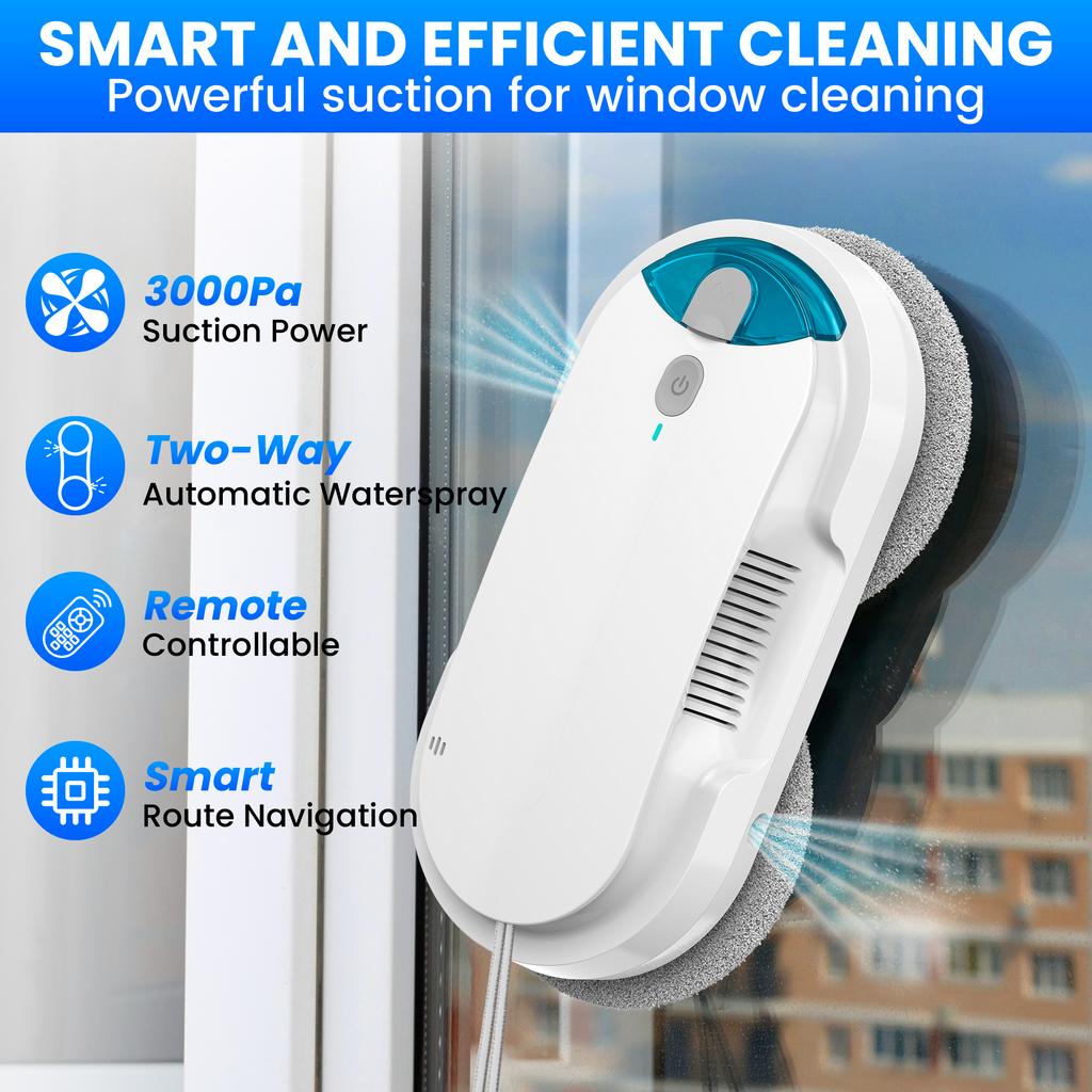 Smart window cleaning robot hotel apartment home electric remote control glass cleaning robot lazy window cleaning machine