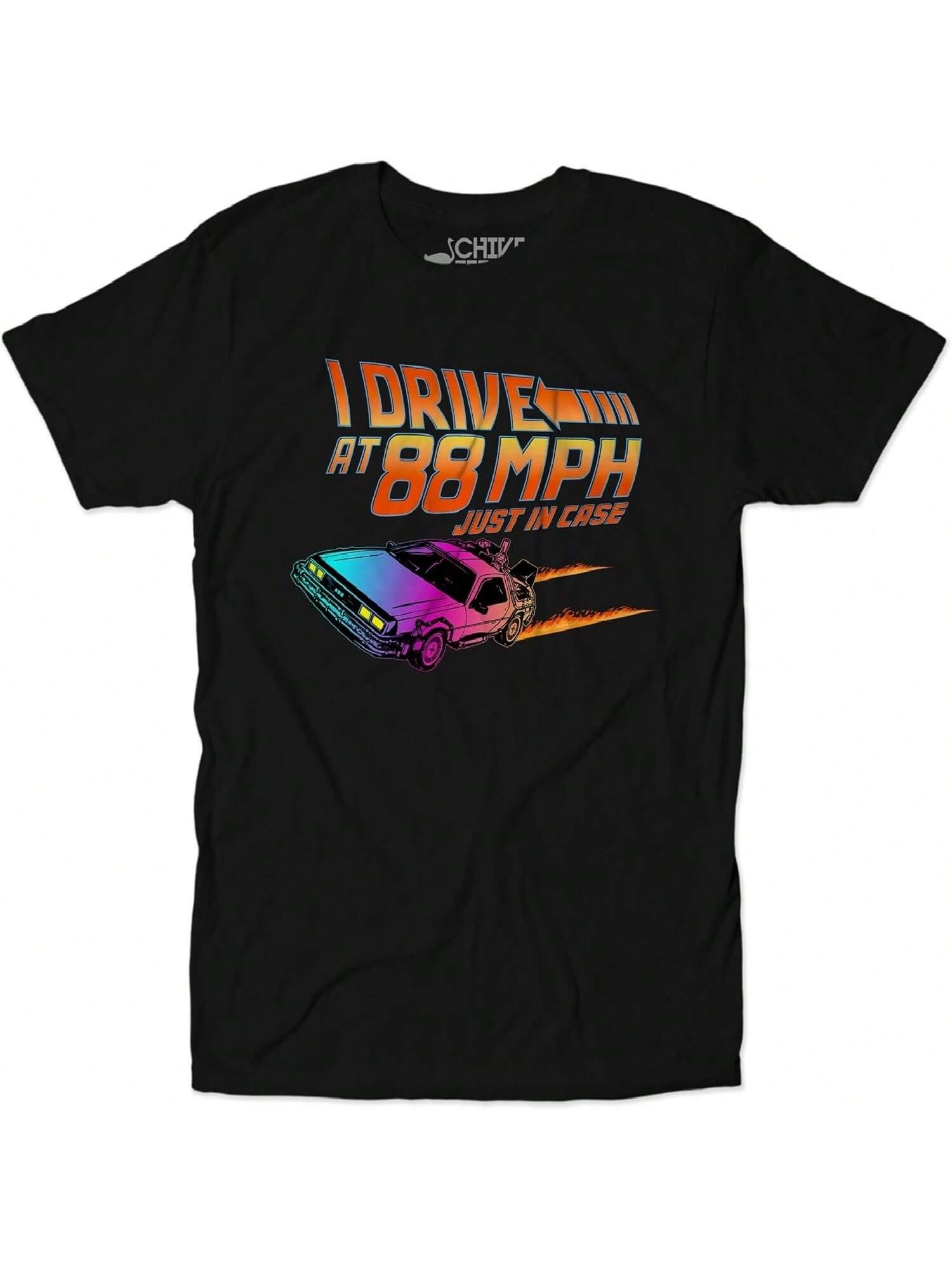 Back To The Marty McFly Doc Brown 88 MPH Delorean 80s Movie T-Shirt S разноцветный