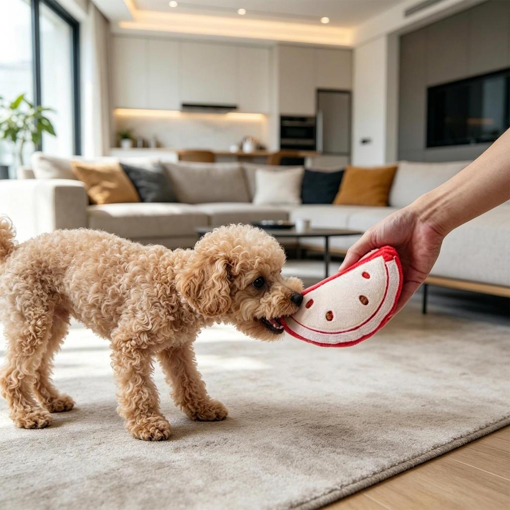 Plush Dog Toy with Squeaker Interactive Crinkle Sound Soft Stuffed Puzzle Shape Suitable for Small and Medium Dogs Durable Pet Chew Toy