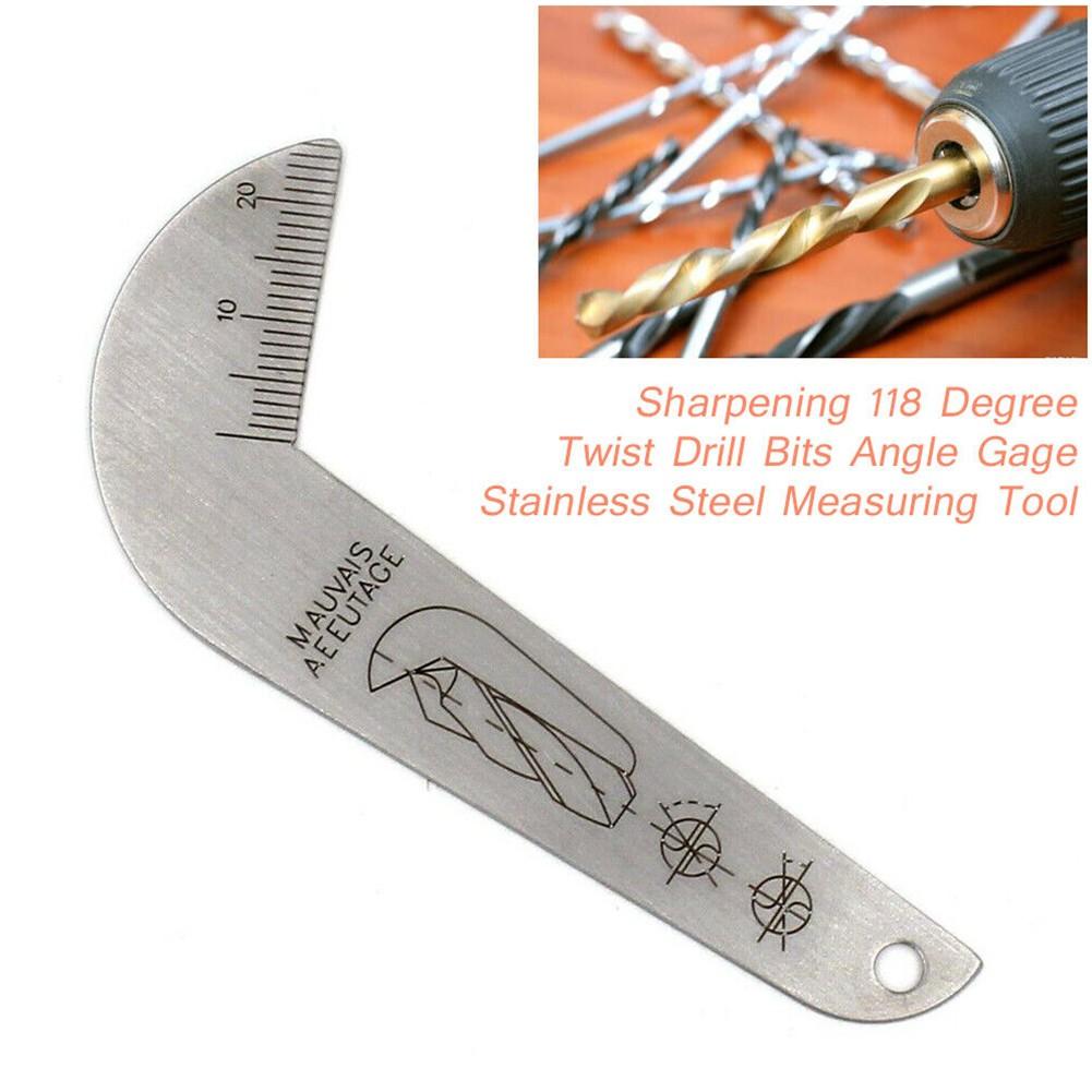 Ening Drill Bits Angle Gage Stainless Steel Measuring Tool Degree