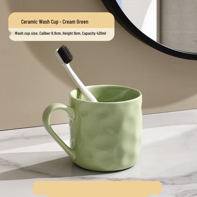 YIXI Couple s Ceramic Mouthwash Cups