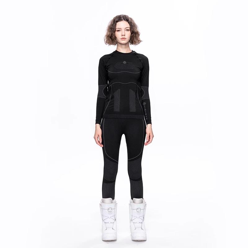 

HIGH EXPERIENCE Winter Quick Dry Thermal Underwear Men Female Ultra Soft Skiing Warm Long Johns Ski Thermal Underwear Set For XXL