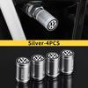SVLHP1 4pcs Car Valve Caps Tyre Nozzle Dust Protection Cover Wheel Case For Volkswagen VW Golf 4 6 7 GTI Tiguan Passat B5 B6 MK6 Polo