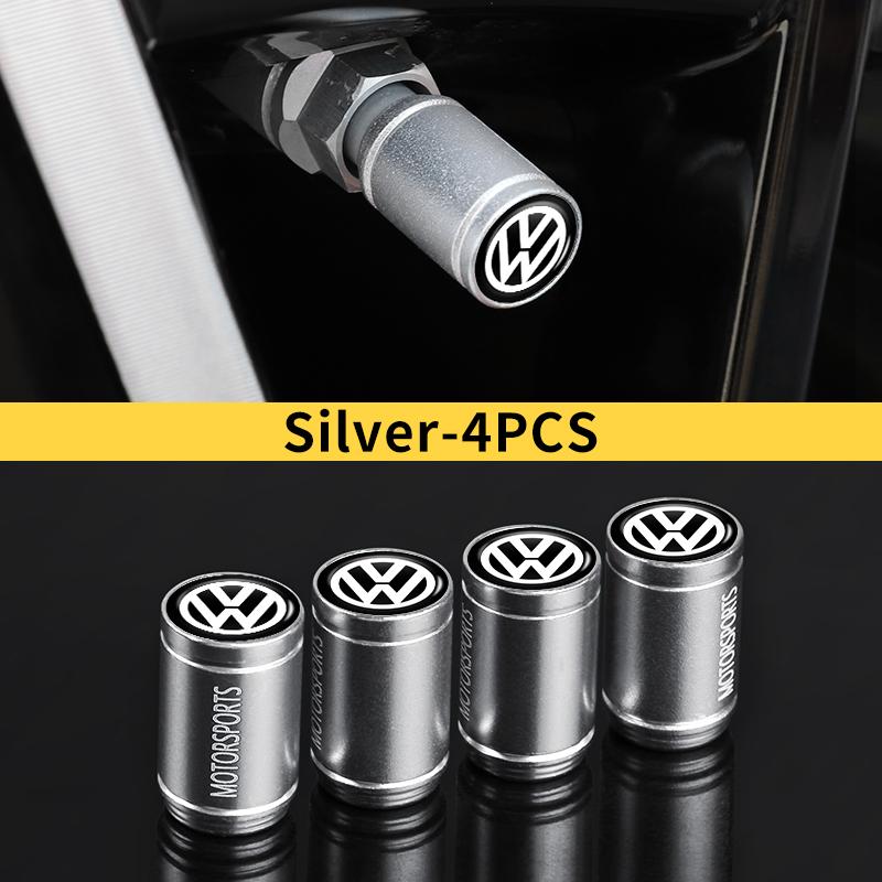 

4pcs Car Valve Caps Tyre Nozzle Dust Protection Cover Wheel Case For Volkswagen VW Golf 4 6 7 GTI Tiguan Passat B5 B6 MK6 Polo
