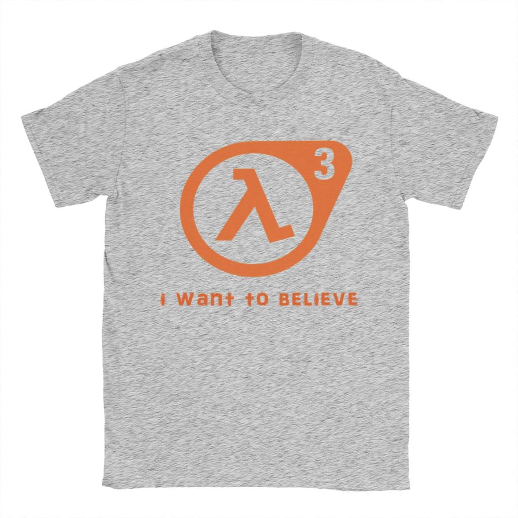 Creative Half Life I want to believe TShirts Unisex Crew Neck Cotton T Shirt  Short Sleeve Tee Shirt Gift Idea Tops