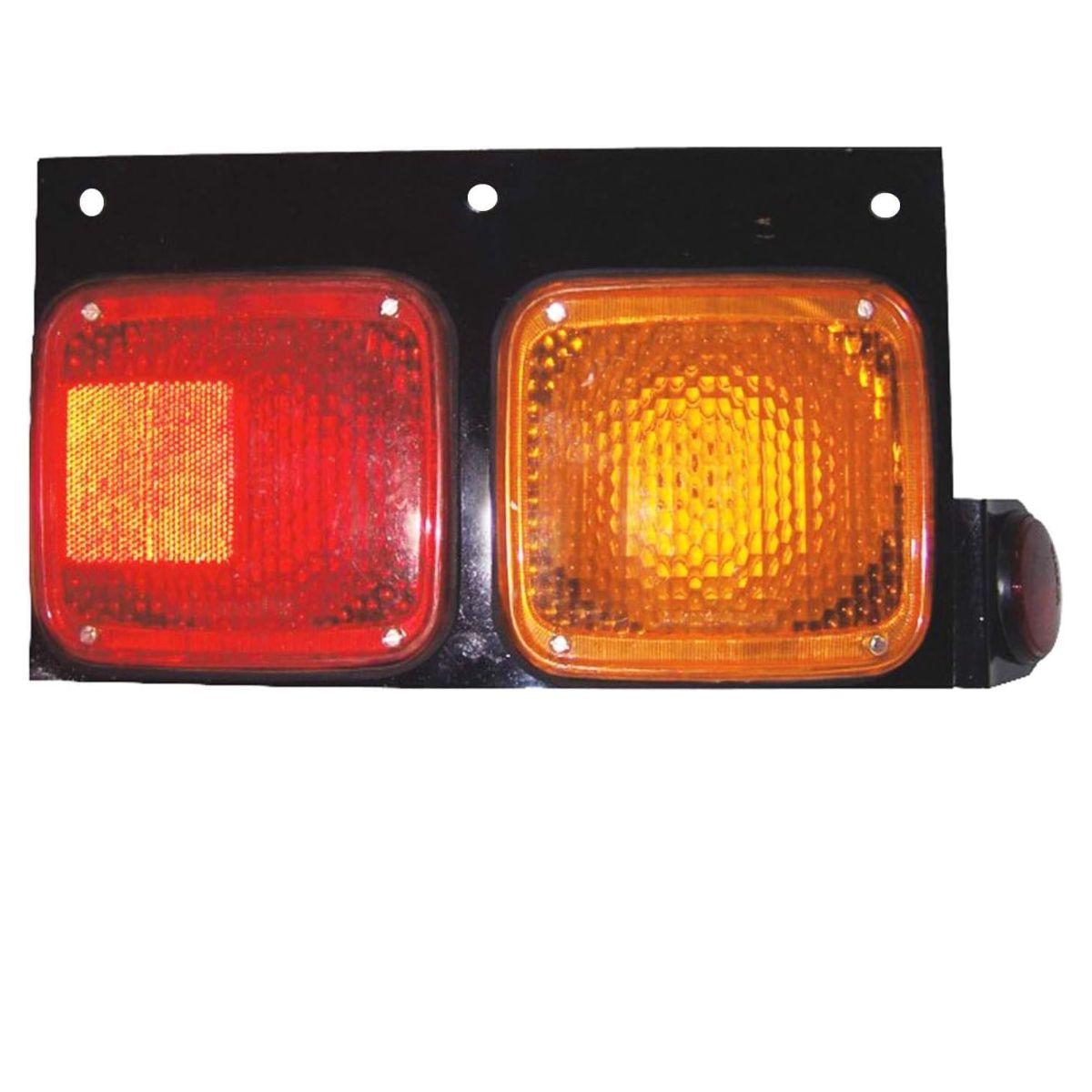 

Rear Combination Light Assembly (Left Side) | 12V Tail Light with Metal Body | Indicator, Stop, Brake & Reflector | For Trucks, Trailers, Cars, Buses янтарь/красный