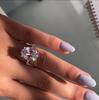 New Classic CopperPlated Oval Cut Cubic Zirconia Engagement Rings For Women Wedding Ring Promise Wedding