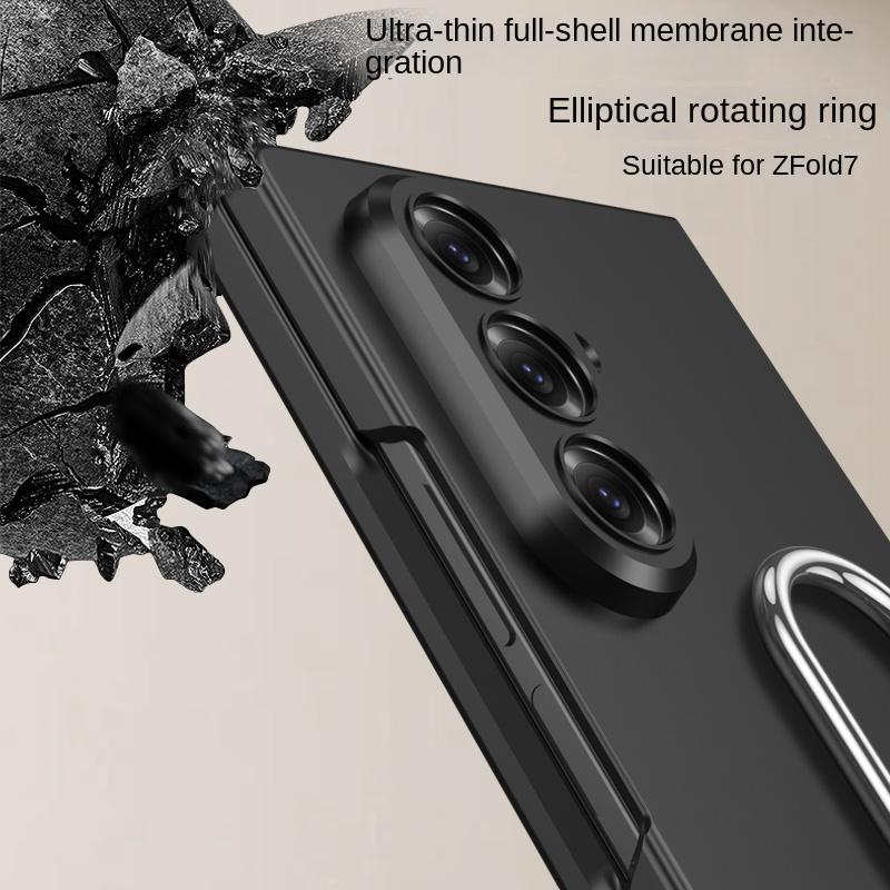 For Samsung Galaxy Z Fold 7 Case Hard Slim With Ring Stand Protective Back Cover Case For Samsung Z Fold7 Full Cover Phone Shell