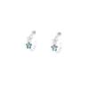 Blue Diamond-Set Star Stud Earrings Personalized Sweet And Cool C-Ring Earrings Design Niche Light Luxury Exquisite Earrings