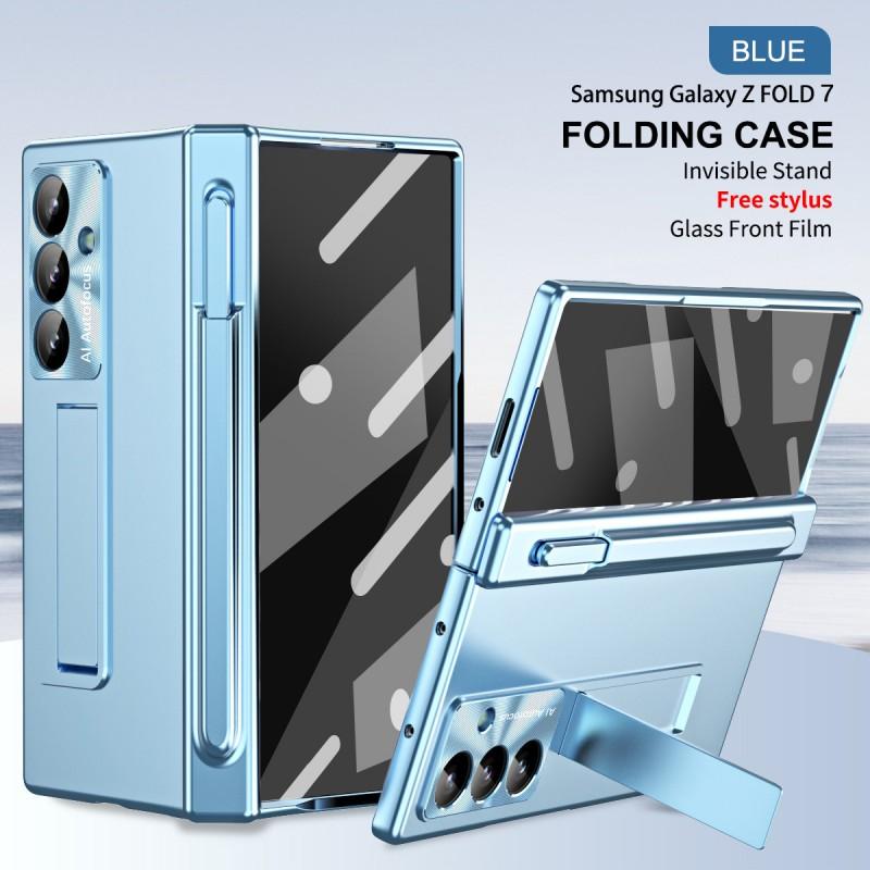 Galaxy Z Fold8 Case With Dual Hinge Support Pen Slot Electroplated Transparent Full Coverage Protective Cover