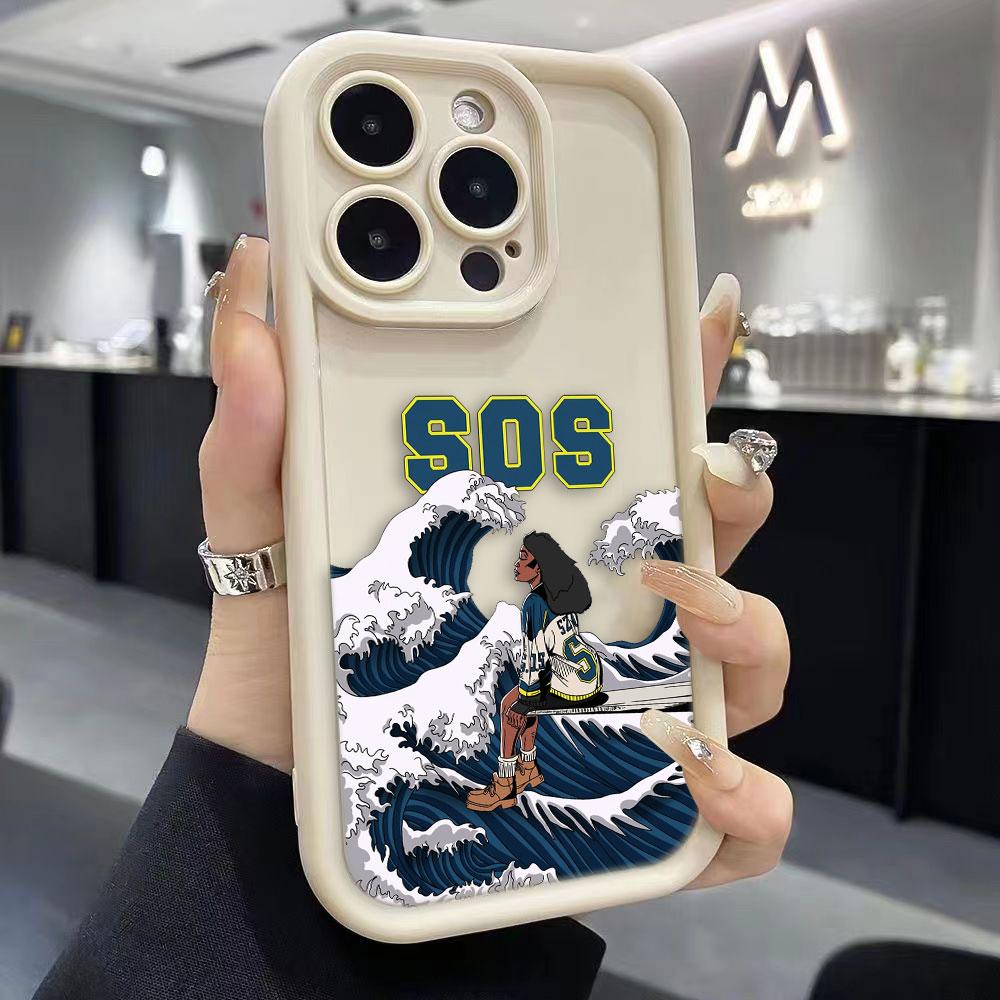 Singer SOS S-SZA Phone Case For iPhone Apple 17 AIR 16 16E 11 12 13 14 15 XR Plus Pro Max DIY Case TPU Shockproof Cover Capa
