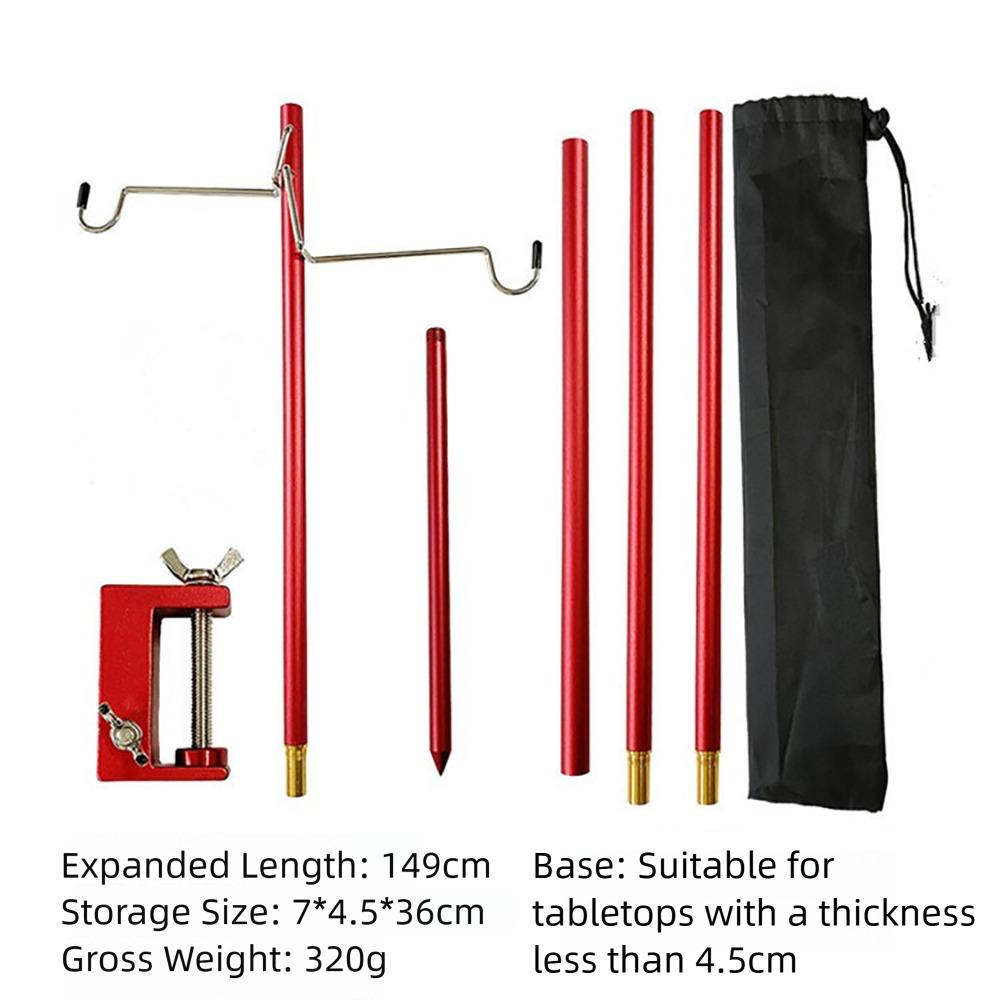 Detachable Camping Lantern Stand Aluminum Alloy Lantern Hangers New Tent Lamp Stand Fishing