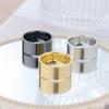 Men's 10mm Plain Titanium Steel Statement Ring - Fashionable and Bold Couple Band